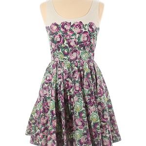LC Lauren Conrad A-Line floral dress